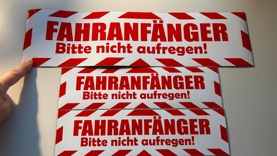 Magnetschild Fahranfänger Führerschein Anfänger Schild versch. Gr