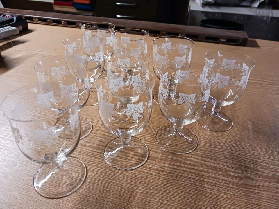 Weingläser Gläser Glas 10 Stück in Hollingstedt b Delve Holst