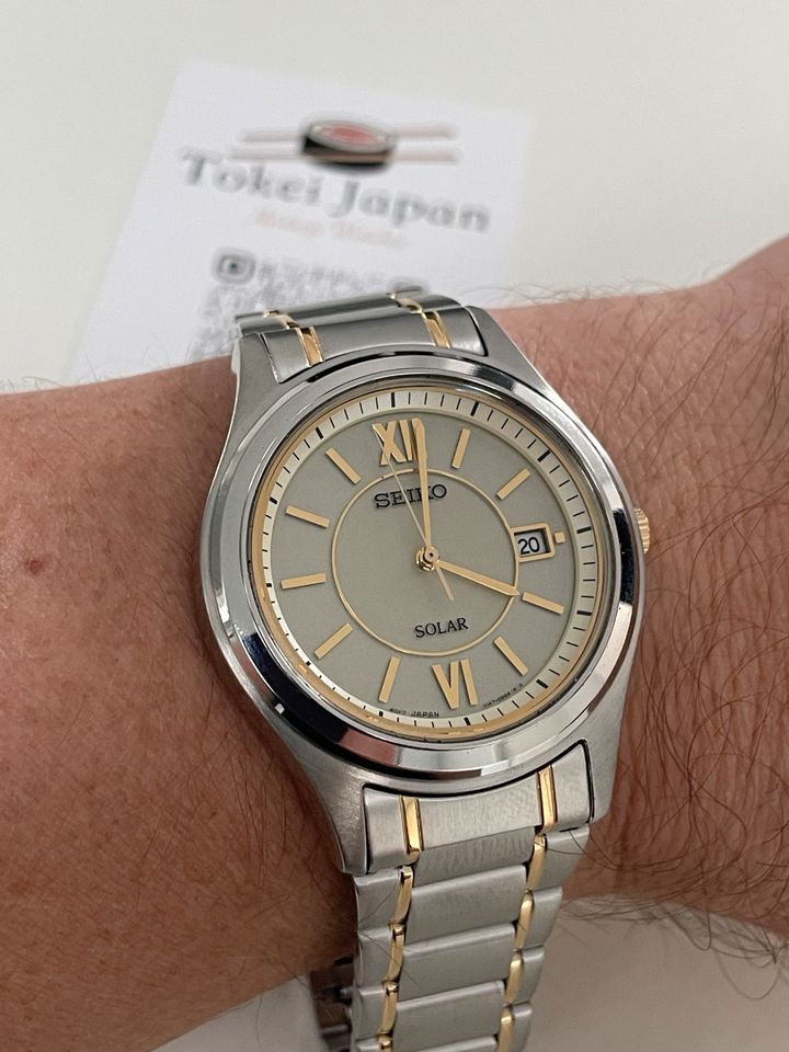 Vintage Seiko Solar Two Tone V147-0AE0 JDM ungetragen aus 2011 in Stuttgart