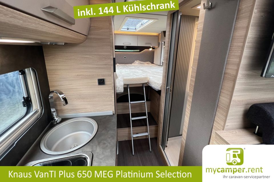 Buchungslücke 2024 Knaus VanTi 640 MEG mieten - Deluxe 2 Personen Wohnmobil mit Automatik 177 PS, TV System, Autark-Solar Paket, Anhängerkupplung  Knaus Model mit VW Crafter leihen. in Kerken