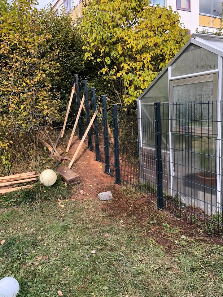 Doppelstabmattenzaun Montage, Zaunbau, Hausmeisterservice in Nohfelden