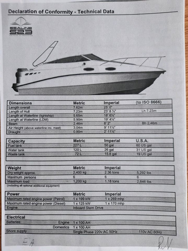 Sealine S23 Diesel Volvo Penta KAD32 in Merseburg