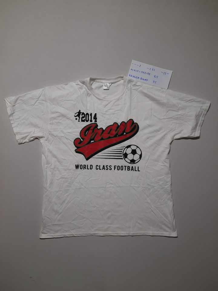 Herren T-Shirt, weiß, XXL, Gildan, 2014 World Class Football in Radeberg