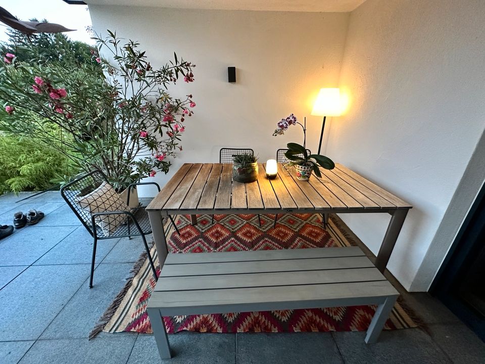 Sieger Gartentisch Terrassentisch Teak Alu 165x95 Tisch Teaktisch in Bergen