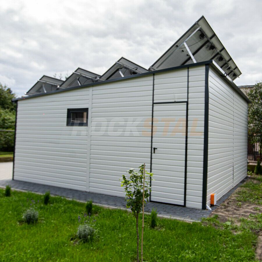 PREMIUM Garage Fertiggarage 5,7x6,1m Flachdach Blechgarage Lager in Wittgensdorf