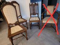 3 antike Stühle gedrechselt und geschnitzt Düsseldorf - Gerresheim Vorschau