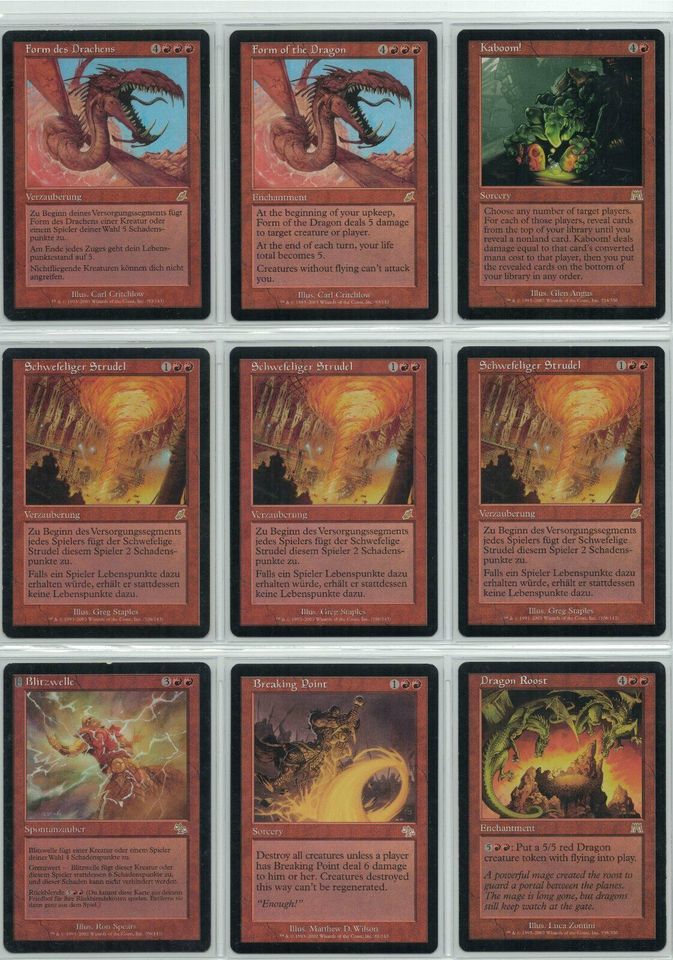 Magic the Gathering Karten MTG Sammlung Rare Selten Rot in Jena