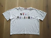 s.Oliver Gr. 42 T-Shirt kürzer geschnitten creme Applikation Niedersachsen - Leiferde Vorschau
