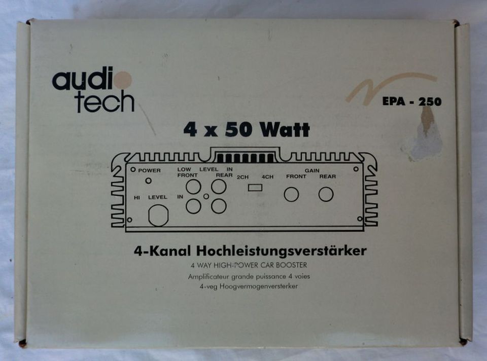 4 Kanal Hochleistungsverstärker „audi tech“ – 4x50 W - Neu in Rust