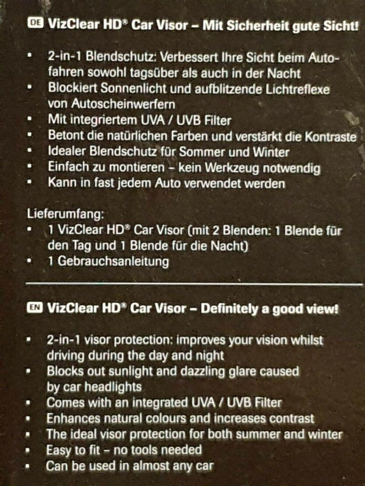 Auto Visier Blendschutz in Rheinland-Pfalz - Dieblich, Ersatz- &  Reparaturteile