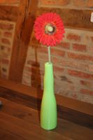 Kunstblume Vase grün mit Blume rot Gerbera Wandsbek - Hamburg Marienthal Vorschau