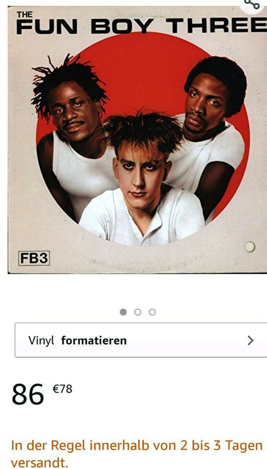 Vinyl  von 1982 Fun Boy Three FB3 co-starring Bananarama in Hamburg