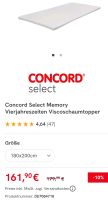 Topper Concord select 4 Jahreszeiten 180x200 cm NEU und OVP Nordrhein-Westfalen - Burbach Vorschau