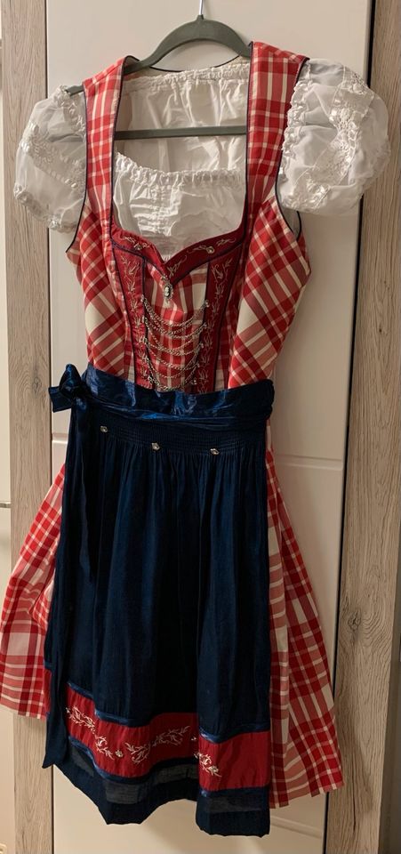 Spieth Wensky Dirndl Glitzersteinchen Spitzenbluse Gr. 38 M TOP in Augsburg