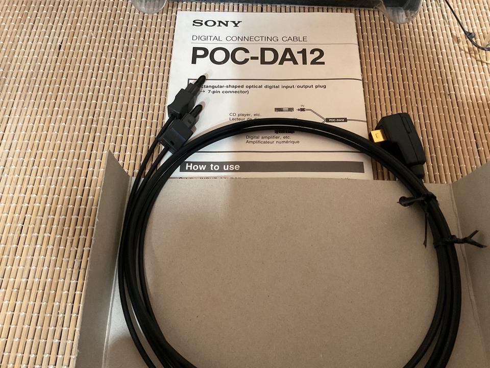 Sony POC-DA12 optisches Verbindungskabel Digital IN /OUT Sony POC-DA12 optisches Verbindungskabel Digital IN /OUT