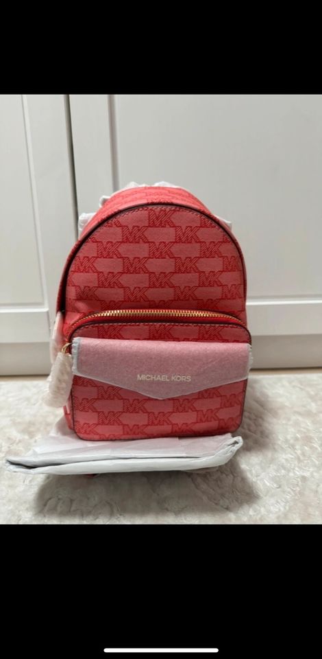 Michael Kors Rucksack Tasche rot MK OVP Neupreis 400€ in München