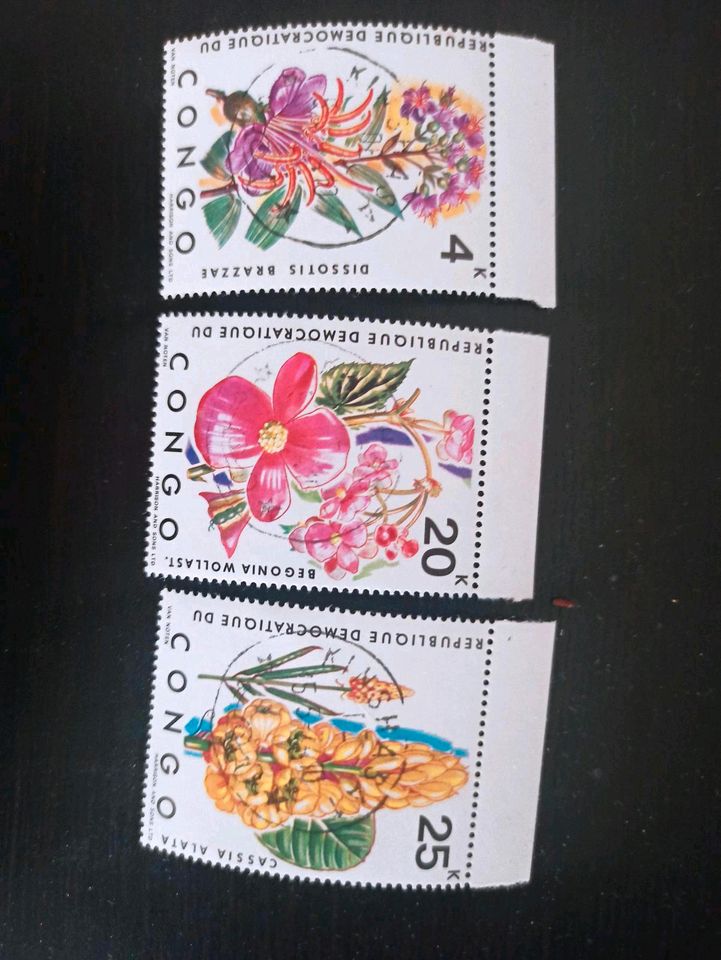 Kongo Briefmarken Blumen 1971 in Chemnitz