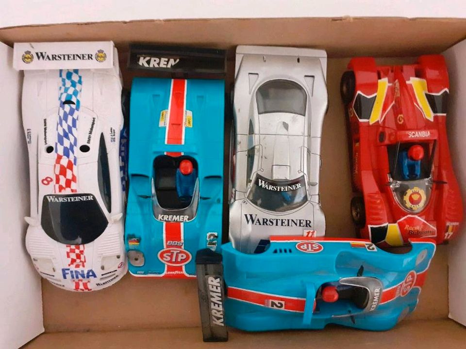 Autorennbahn Auto/Slotcar Konvolut Politoys/Ites/Troby/Cartonic in Wesseling