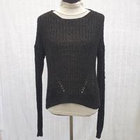 Pullover Sweatshirt Gina mit Löcher Crop Netz schwarz Größe S 36 Hessen - Malsfeld Vorschau
