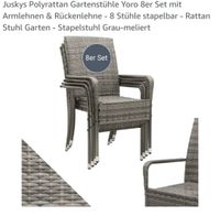 Gartenstühle 8 set Polyrattan neu Garten Grau meliert Stuhl Brandenburg - Königs Wusterhausen Vorschau