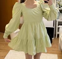NEU NA-KD Balloon Sleeve Ruffle Dress hellgrün Berlin - Neukölln Vorschau