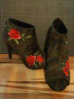 Peeptoe Stiefelette High-Heels Bootie Gr. 37 CATWALK Camouflage Sachsen-Anhalt - Erxleben (bei Haldensleben) Vorschau