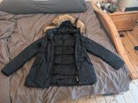 Winterjacke schwarz Hallhuber Kapuze Kunstfell XS Mitte - Wedding Vorschau