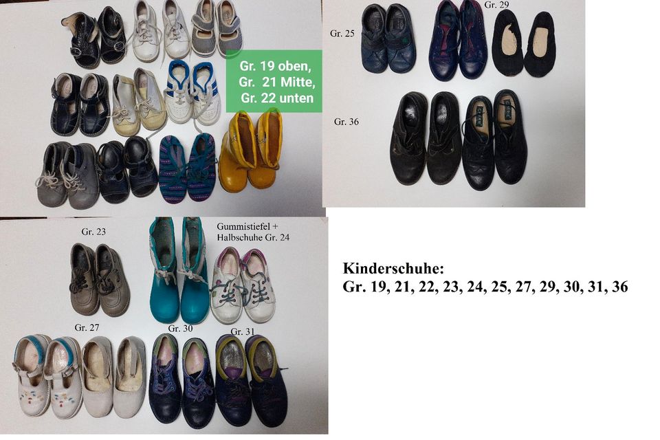 Kinderschuhe, verschiedene Größen ab Größe 19 in Bielefeld