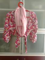 Top Puffärmel Bolero kurzes Oberteile Blumenmuster mit dem Schal Bonn - Nordstadt  Vorschau