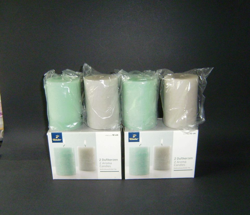 4 Duftkerzen - Aroma Candles 10 cm - Grüner Tee - Wellness -OVP in Hamburg