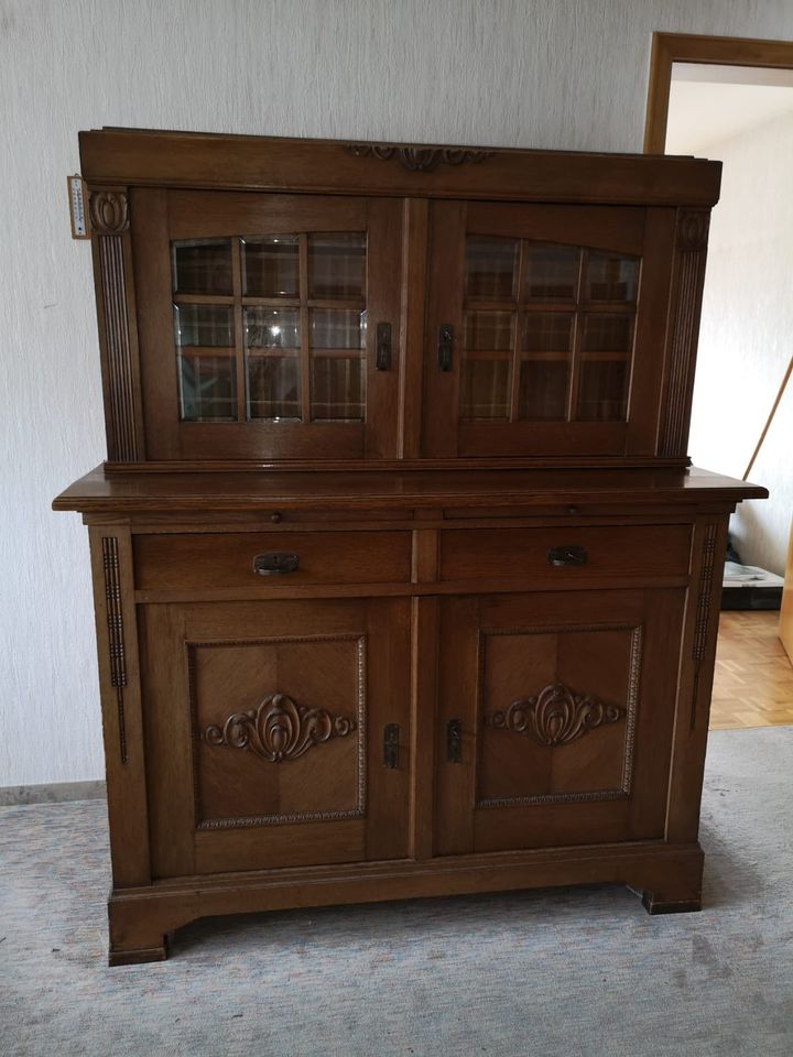 Jugendstil Möbel Buffet Kommode Eiche Schrank Antik 300€* in Eppingen