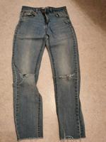 Jeans M 38 blau Hose ripped cut Knie 7/8 denim Bayern - Regensburg Vorschau