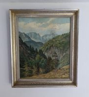 Gemälde WILLI HALLHUBER Ölbild GEBIRGSLANDSCHAFT Alpen Sommer München - Sendling Vorschau