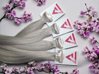 ❤️ 40 Tapes Extensions ❤️ 50cm slawisches Echthaar, Silber Blond Berlin - Steglitz Vorschau