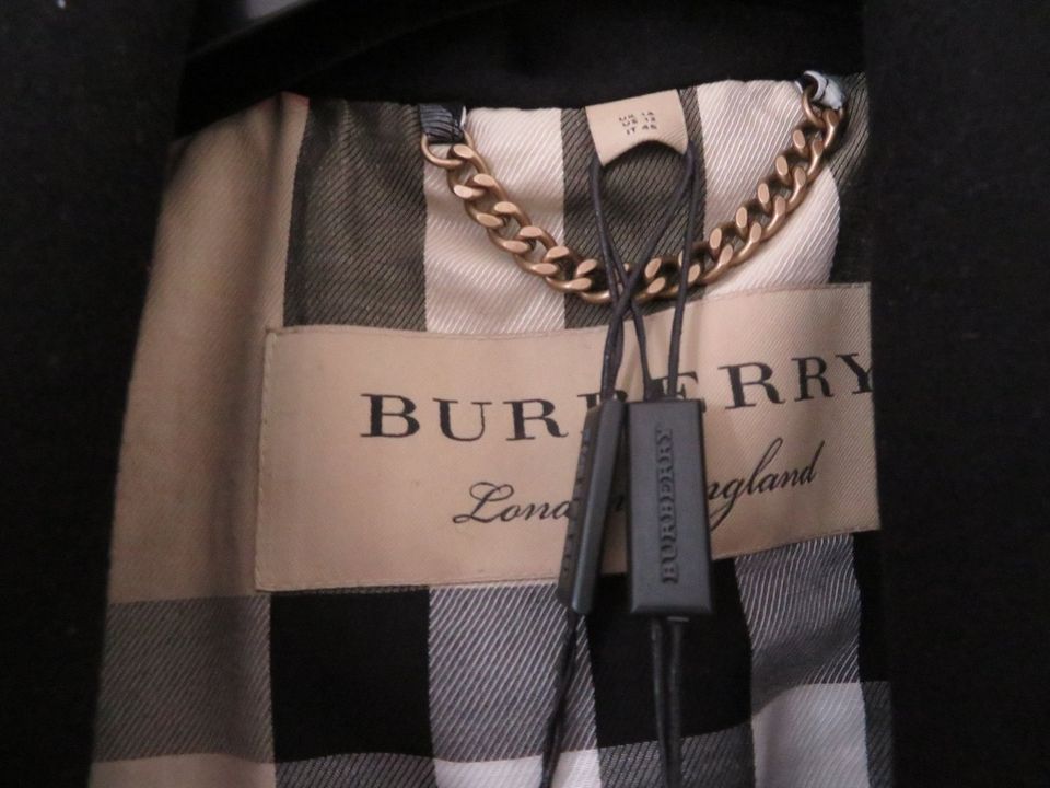 BURBERRY Damen Mantel Gr. 14 schwarz neu mit Etikett in Alsdorf