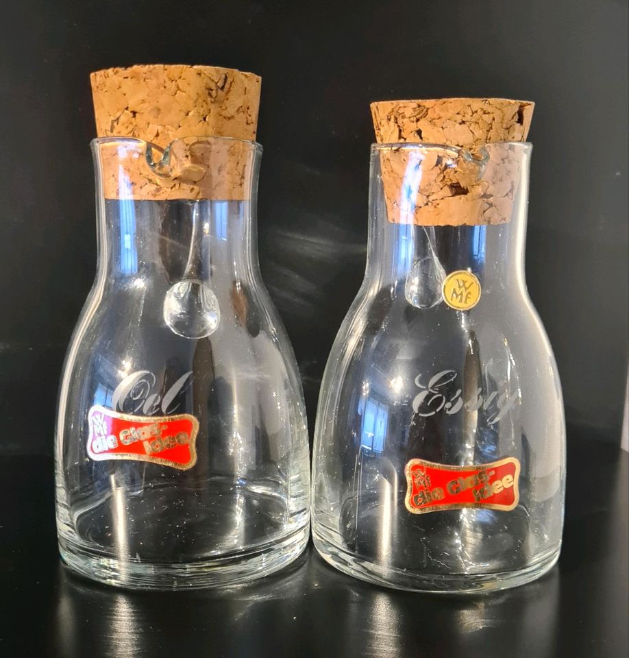 WMF Vintage Essig und Öl Kännchen Glas in Gießen