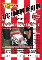 Stadionheft: 1. FC Union Berlin - Fortuna Düsseldorf 2000/2001 Berlin - Lichtenberg Vorschau