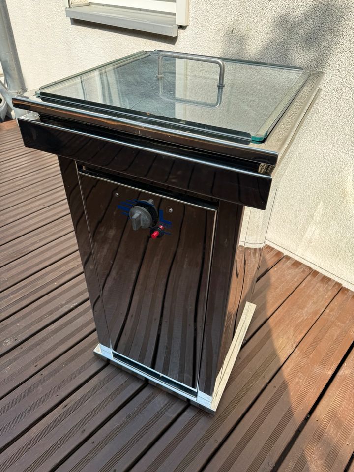 Profi Gasgrill-Tisch Edelstahl mit Speckstein 40x40cm in Stahnsdorf