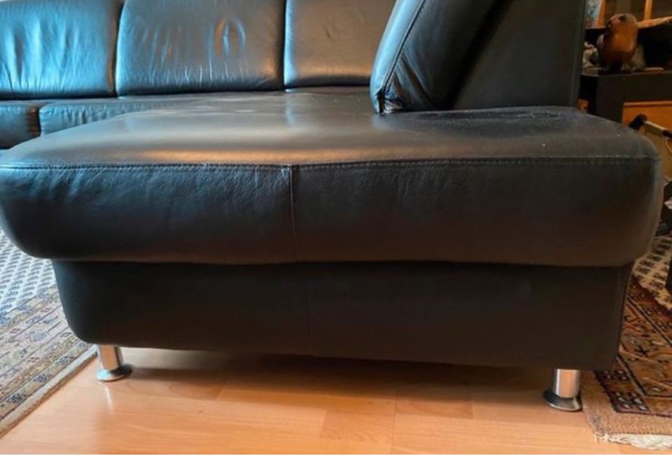 Echtleder Ecksofa Schlafsofa mit Schublade in Hannover