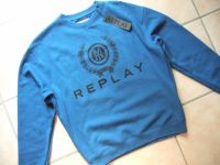 REPLAY Sweatshirt Pulli Pullover blau Gr L 40 42 innen weich Logo Nordrhein-Westfalen - Gelsenkirchen Vorschau