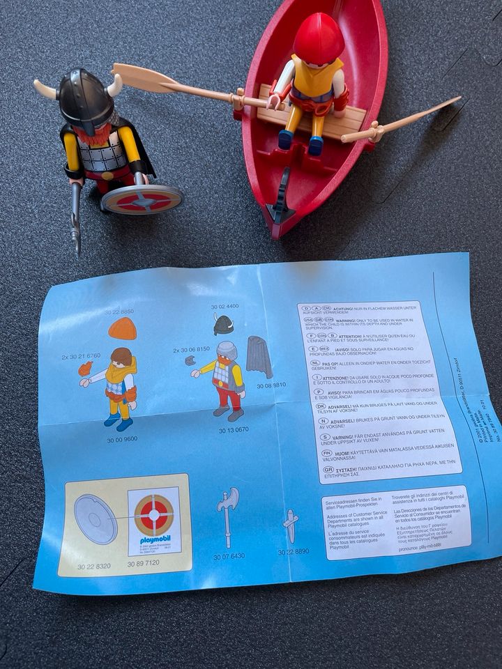 Playmobil 3156 Wikinger Boot Kajak mit Wikinger und Junge Schild in Kerpen