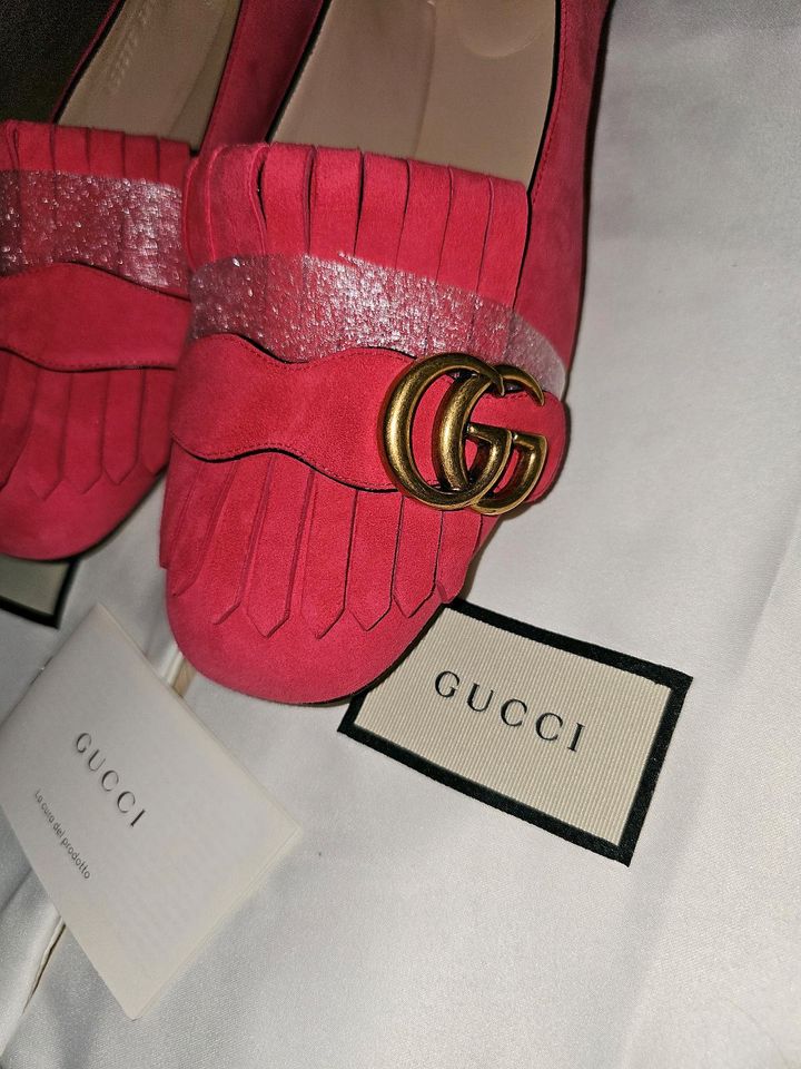 Gucci GG Marmont Wildleder-Flats Pink ❤️Original NEU in Steinfurt