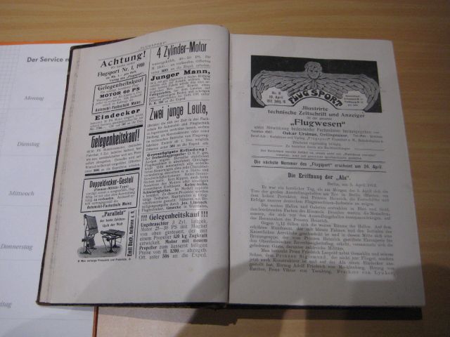 Flugsport Flugwesen 1912 Historisch Antiquariat Rarität Fachbuch in Isenbüttel