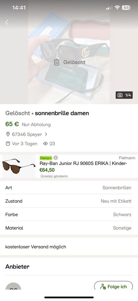 Guess Gucci Channel Sonnenbrille Tasche ❌‼️❌DIEB in Berlin