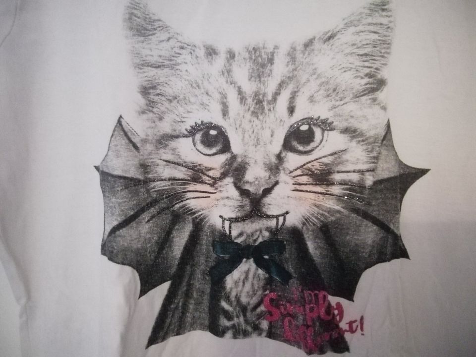 Langarmshirt Longsleeve Katze Dracula Page one Gr. 170 / 176 in Kiel