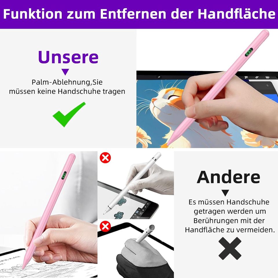 Eingabestift iPad, Active Stylus Pen mit 5 Ersatzspitzen iPad Pen in Saarbrücken