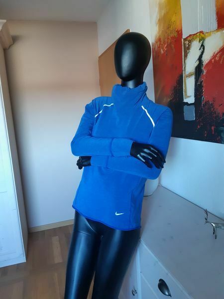 Nike Langarmshirt DRI-FIT Damen Blau in Größe S in Aschaffenburg