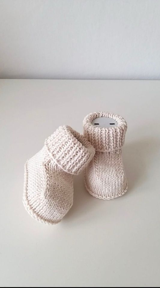 Baby Organic Cotton Strickschuhe “Creme“ in Gelsenkirchen