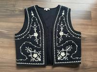 My Jewellery Weste Stickerei bestickt Hippie boho schwarz weiß M Hessen - Schlangenbad Vorschau