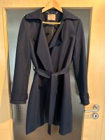 Dünner Mantel Trenchcoat Gr. 38 dunkelblau mit Bindegürtel Bayern - Oberding Vorschau